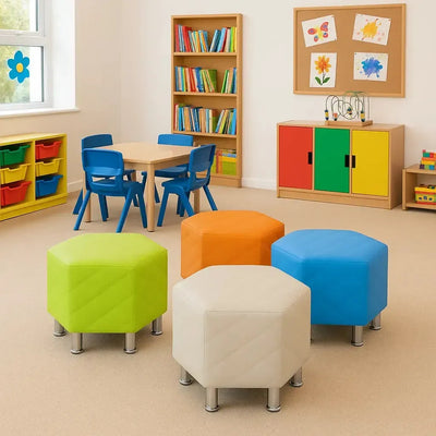 Hexagonal Quilted Seating Set of 4-Hexagonal Quilted Seating Set of 4