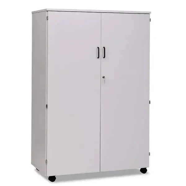 High Tall Storage With 24 Trays Triple Column And Shelves And Full Lockable Doors And Black Plastic Handles-High Tall Storage With 24 Trays Triple Column And Shelves And Full Lockable Doors And Black Plastic Handles