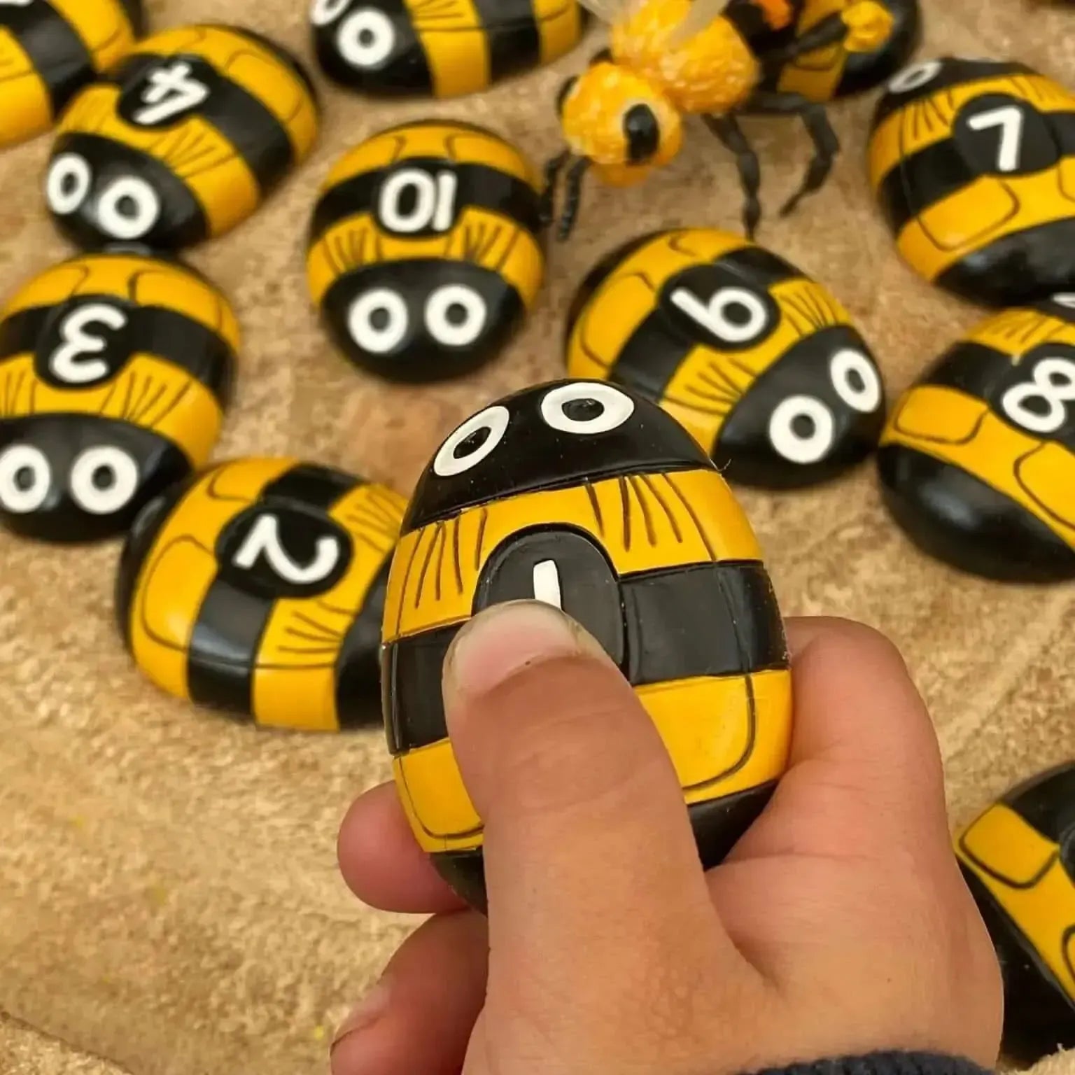 Honey Bee Number Stones-Honey Bee Number Stones