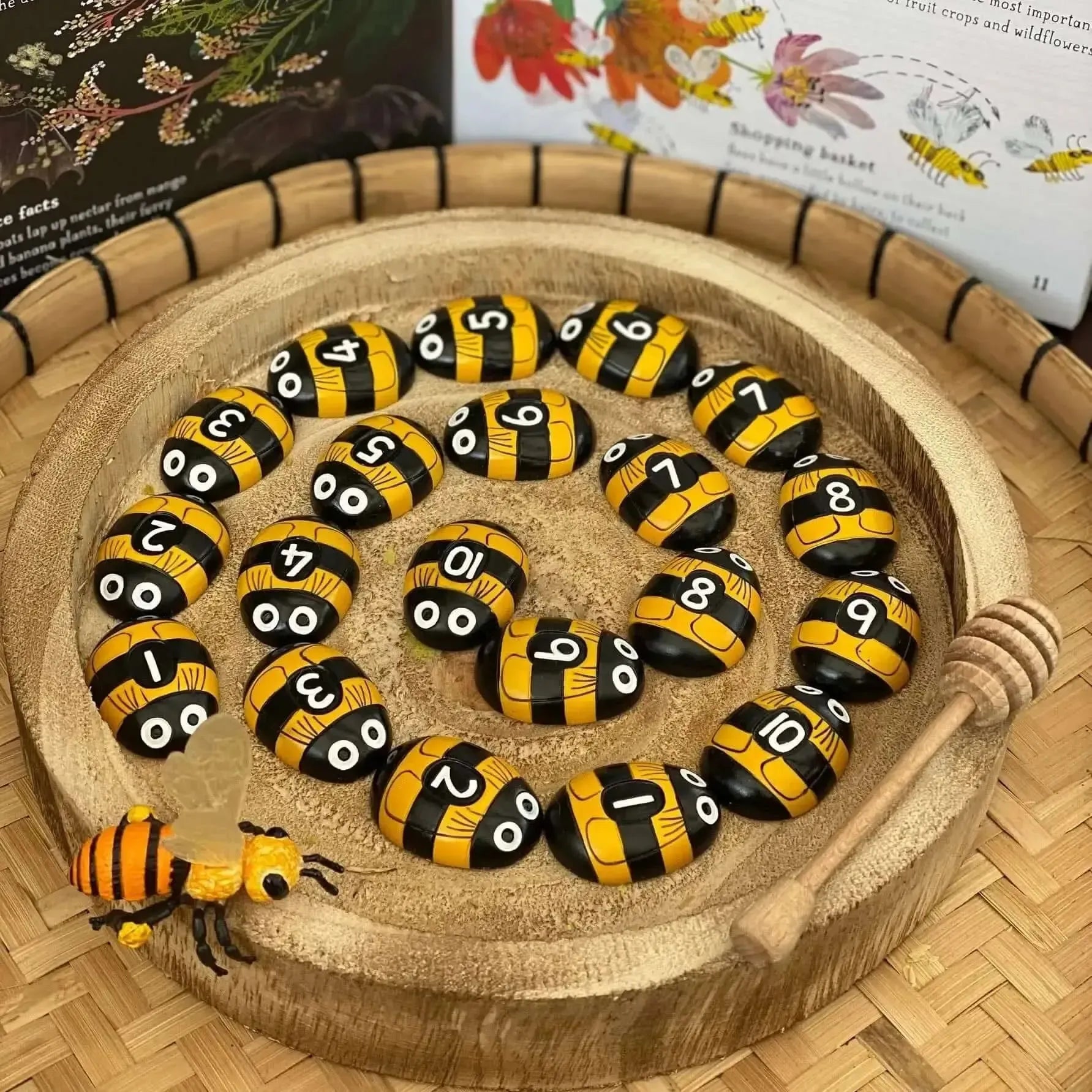 Honey Bee Number Stones-Honey Bee Number Stones