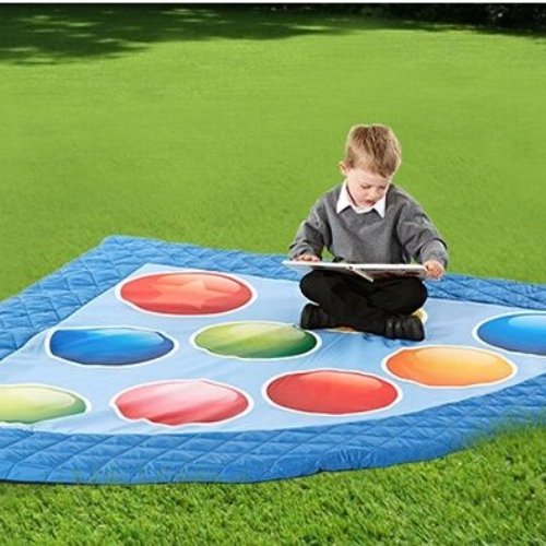 Indoor Outdoor Quarter Circle Mat 2000 x 2000mm, This Quarter Circle Mat features vibrant stimulating colours and fits perfectly into the corner of the room. Ideal for early years Foundation Stage and Key Stage 1. Comfortable and ideal for carpet time. Features a quilted edge for extra comfort. The mat is made of a high quality foam inner and covered in a wipe clean, durable fabric. Features vibrant stimulating colours. Features an anti-slip backing. Includes a free storage bag. Can be used indoors and outd
