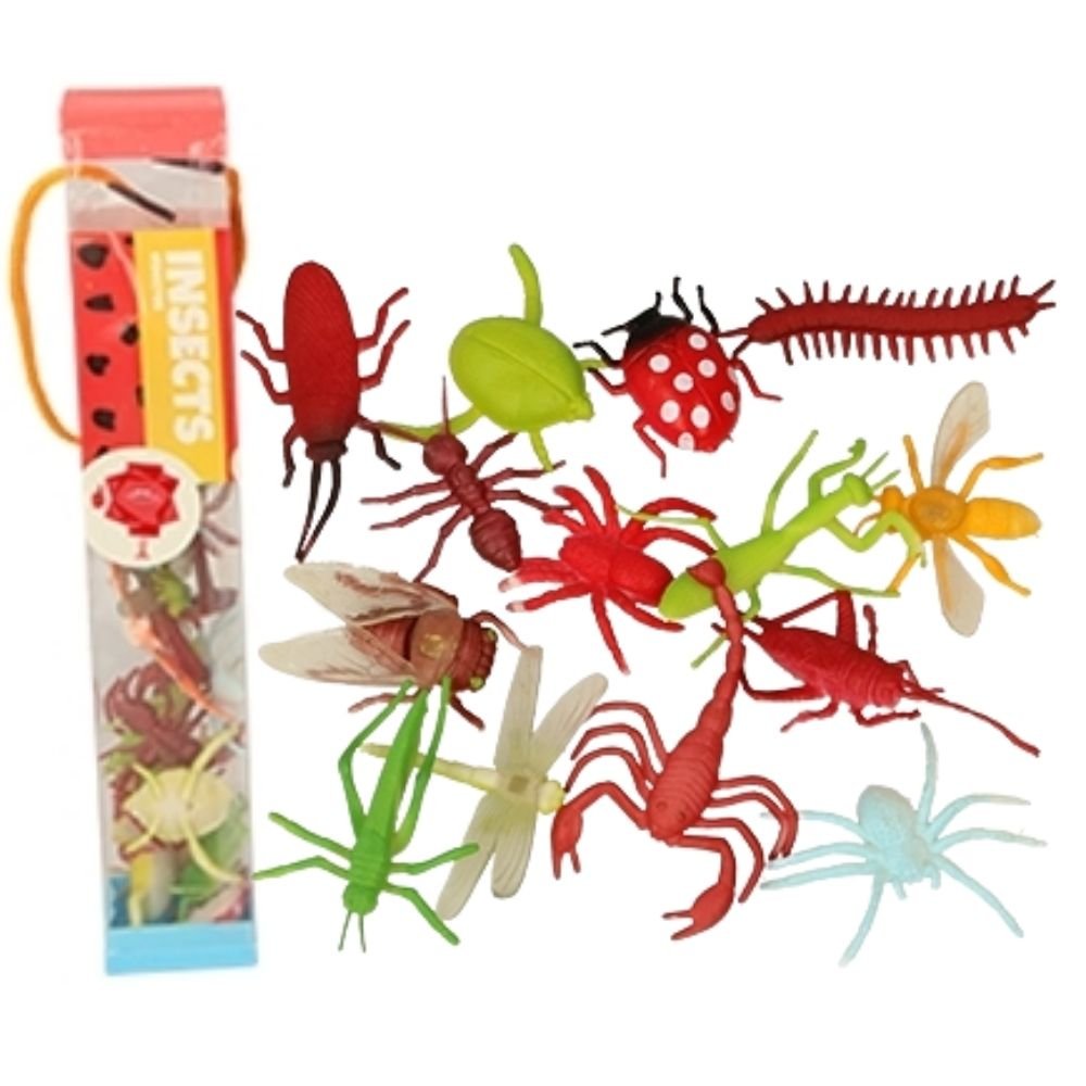 Insects Toys Tube, This Insects Toys Tube contains a collection of Creepy Crawlies to create a new world of make believe. The Insects Toys Tube is a fantastic addition to learn about Insects in a fun and playful way. The Insects Toys Tube is a fantastic scene setter for Tuff Trays, this tube is filled with creepy crawlies. These Insects Toys Tube toys are perfect for indoor and outdoor play. The compact size of the Tube makes it easy to take on-the-go, allowing your child to engage in imaginative play where