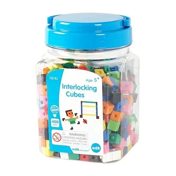 Interlocking Cubes Jar - Pk400-Interlocking Cubes Jar - Pk400