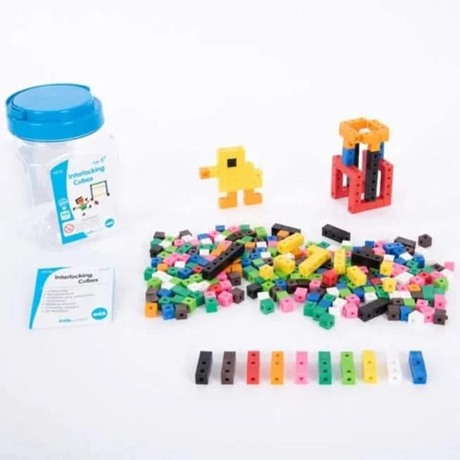 Interlocking Cubes Jar - Pk400-Interlocking Cubes Jar - Pk400