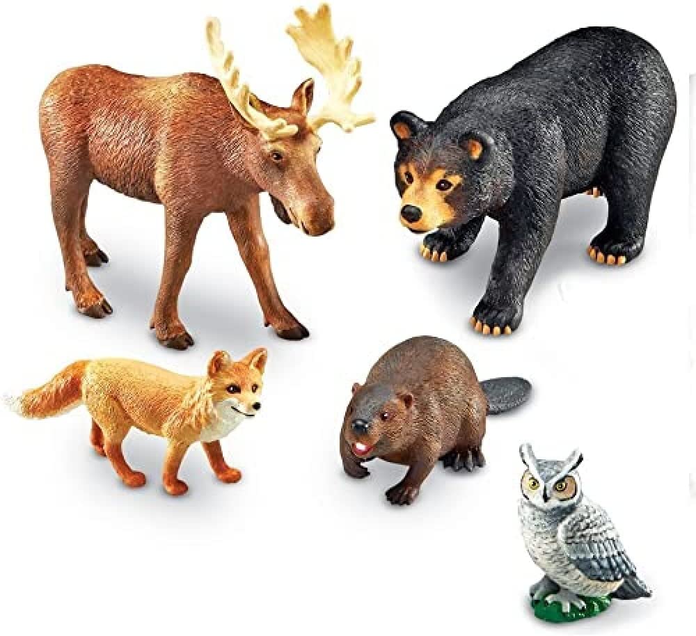 Jumbo Forest Animals, Bring the wonders of the forest into your classroom with these Jumbo Forest Animals! Realistically detailed and beautifully designed, these forest creatures will inspire your students' imaginations and encourage them to learn about the natural world around them. Designed for little hands, these durable plastic animals are the perfect size for small children to play with and explore.Not only are these Jumbo Forest Animals fun to play with, but they also support early science lessons abo