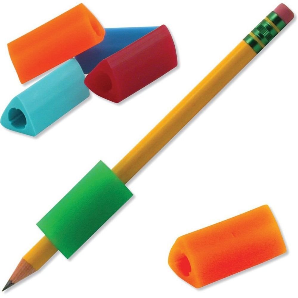 Jumbo Triangular Pencil Grips Pack of 5, The Jumbo Triangular Pencil Grips Pack of 5 is the perfect solution for children who are learning to write or struggling with their handwriting. Featuring a classic and time-tested design, these pencil grips have three sides which provide optimal support and guidance for a child's fingers. This traditional grip style is well known and has been proven to aid in the development of proper writing techniques.Made with high-quality materials, these grips offer a comfortab