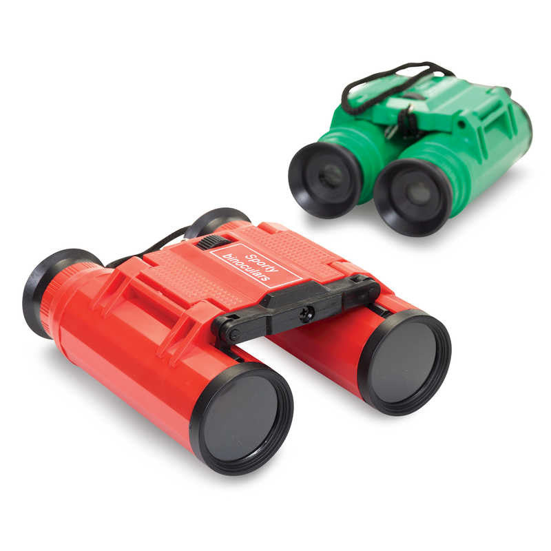 Junior Explorers Binoculars, Take your little adventurer's explorations to new heights with these Junior Explorers Binoculars. Designed with durability and functionality in mind, these compact binoculars are perfect for children who love to explore the great outdoors.Made from high-quality plastic, these binoculars are built to withstand the rough and tumble of outdoor adventures. They are lightweight and easy for little hands to hold, making them comfortable to use for extended periods of time. The adjusta