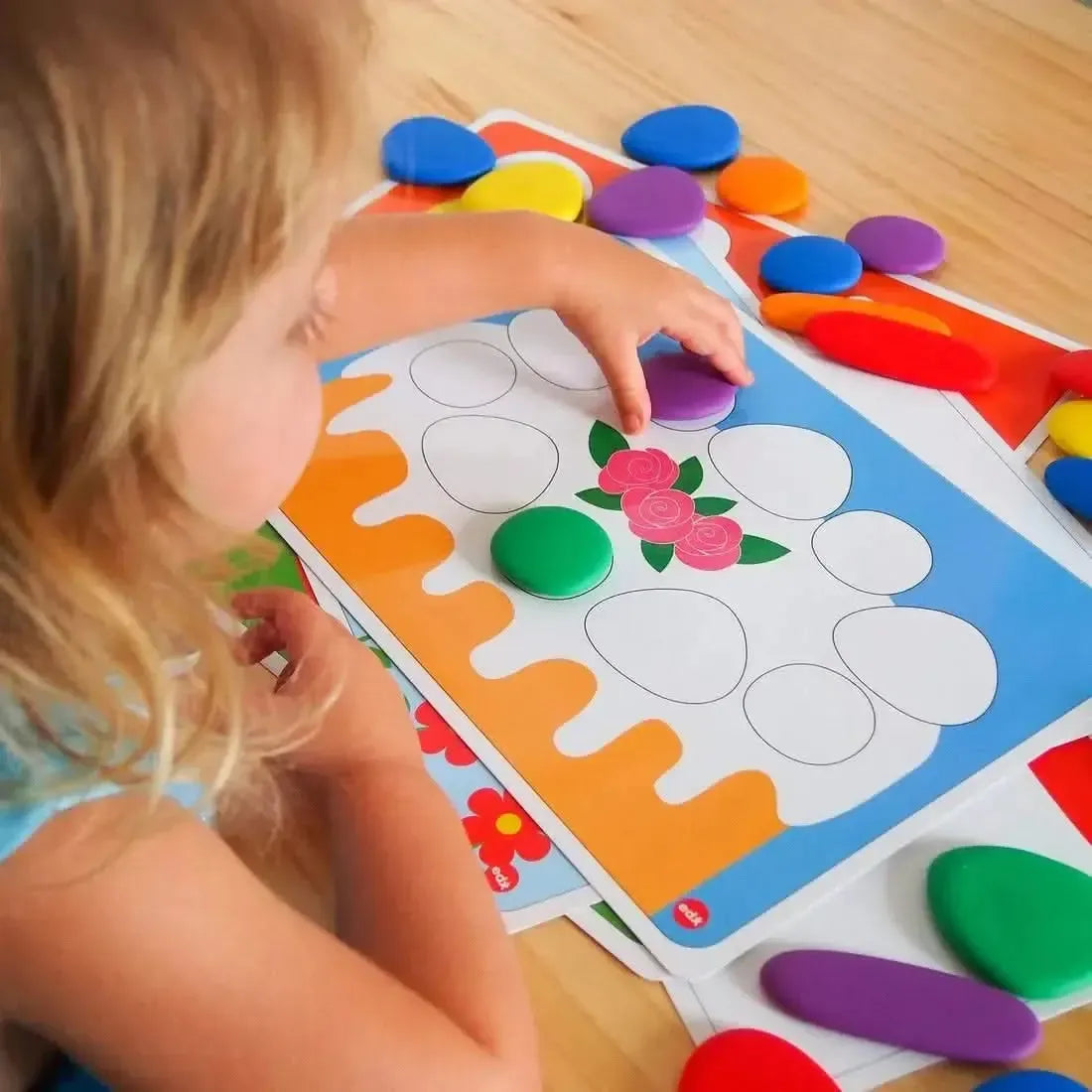 Junior Rainbow Pebbles Activity Set - Pk44-Junior Rainbow Pebbles Activity Set - Pk44