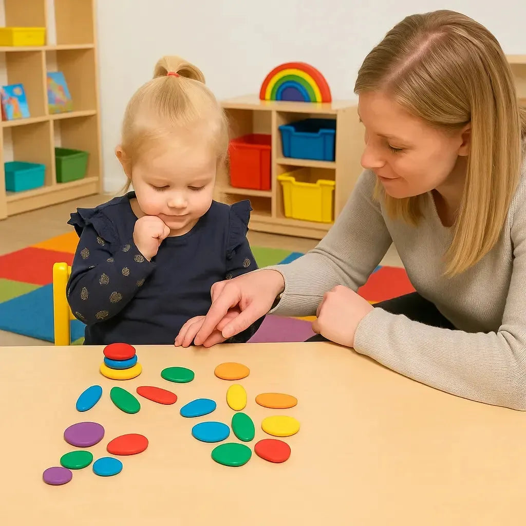 Junior Rainbow Pebbles Activity Set - Pk44-Junior Rainbow Pebbles Activity Set - Pk44