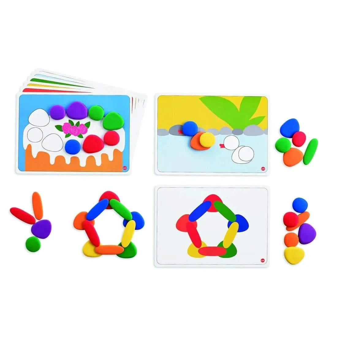 Junior Rainbow Pebbles Activity Set - Pk44-Junior Rainbow Pebbles Activity Set - Pk44