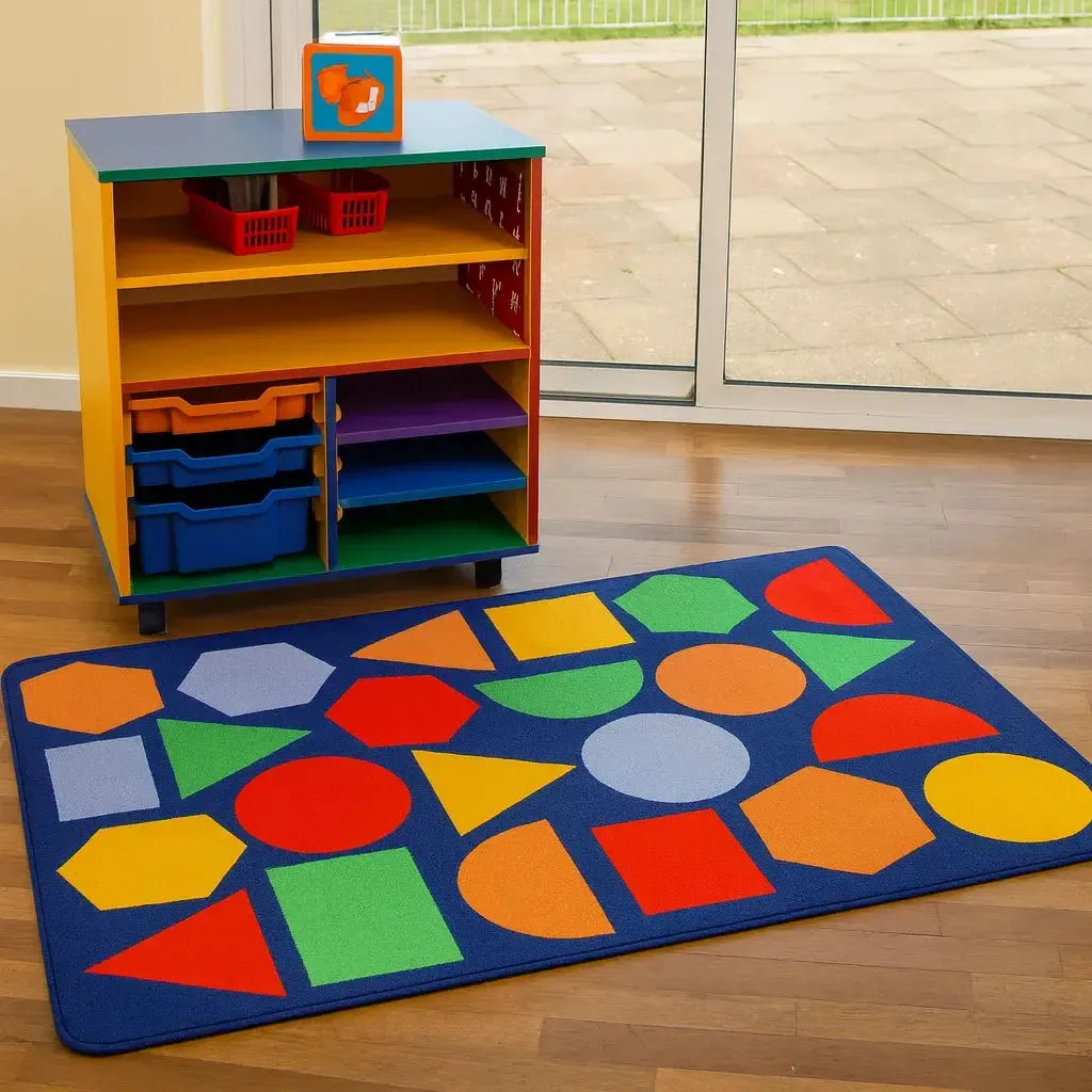 Kinder™ Primary Geometric Nursery Rug-Kinder™ Primary Geometric Nursery Rug