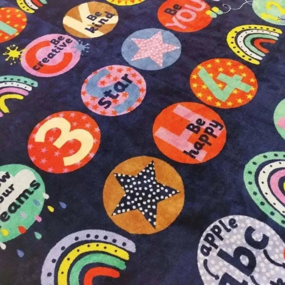 KinderColour Positivity Wellbeing Placement Carpet 3 x 3 metre-KinderColour Positivity Wellbeing Placement Carpet 3 x 3 metre