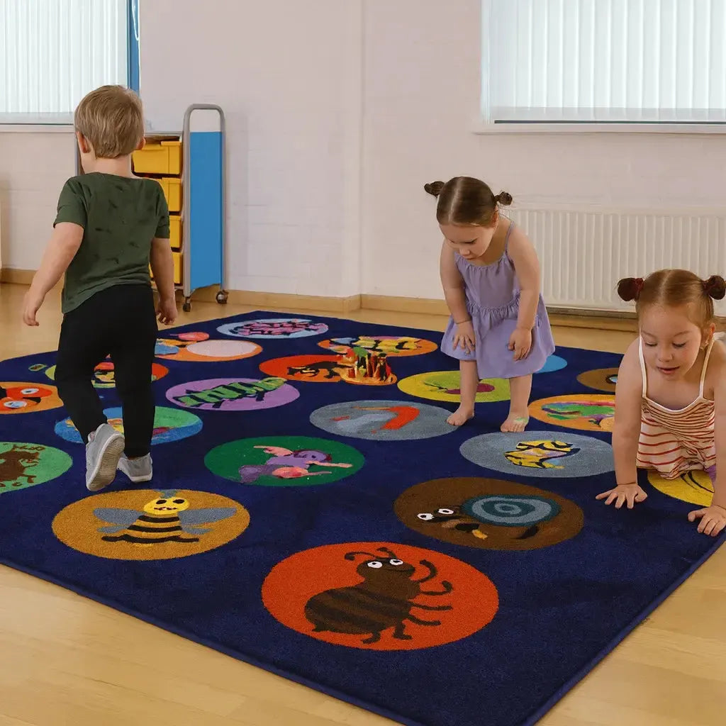 Kinder™Mini Beasts Carpet 3 x 3 Metre-Kinder™Mini Beasts Carpet 3 x 3 Metre