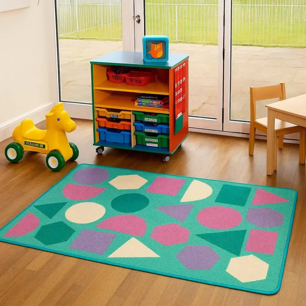 Kinder™ Pastel Geometric Nursery Rug-Kinder™ Pastel Geometric Nursery Rug