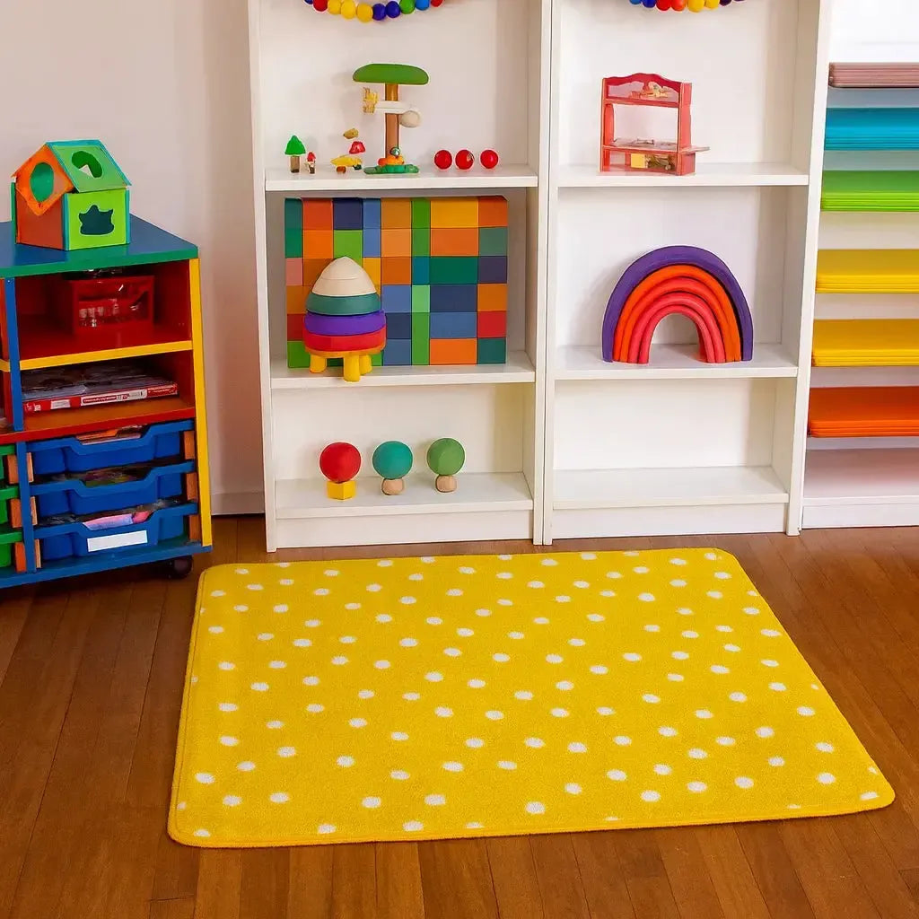 Kinder™ Yellow Spotted Nursery Rug-Kinder™ Yellow Spotted Nursery Rug