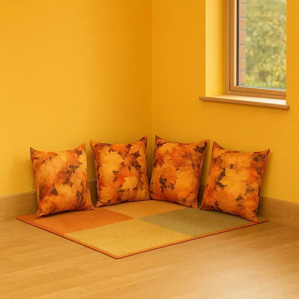 Leaf Scatter Cushions Set Of 4-Leaf Scatter Cushions Set Of 4