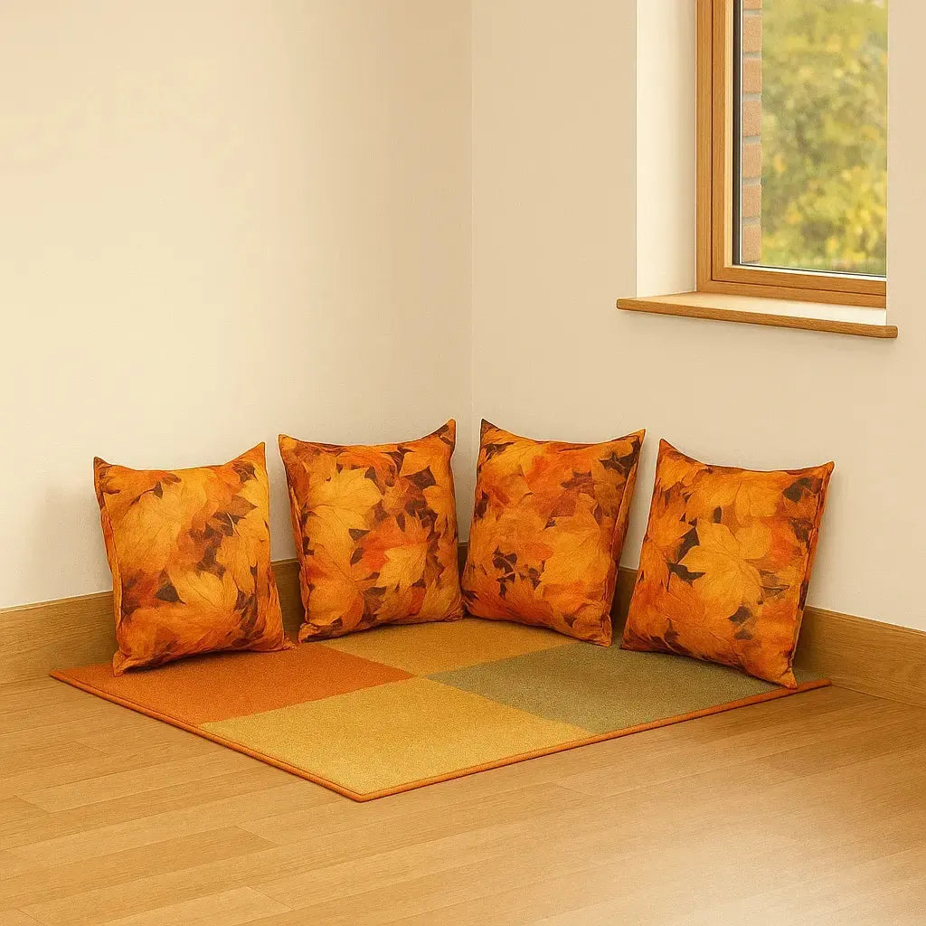 Leaf Scatter Cushions Set Of 4-Leaf Scatter Cushions Set Of 4