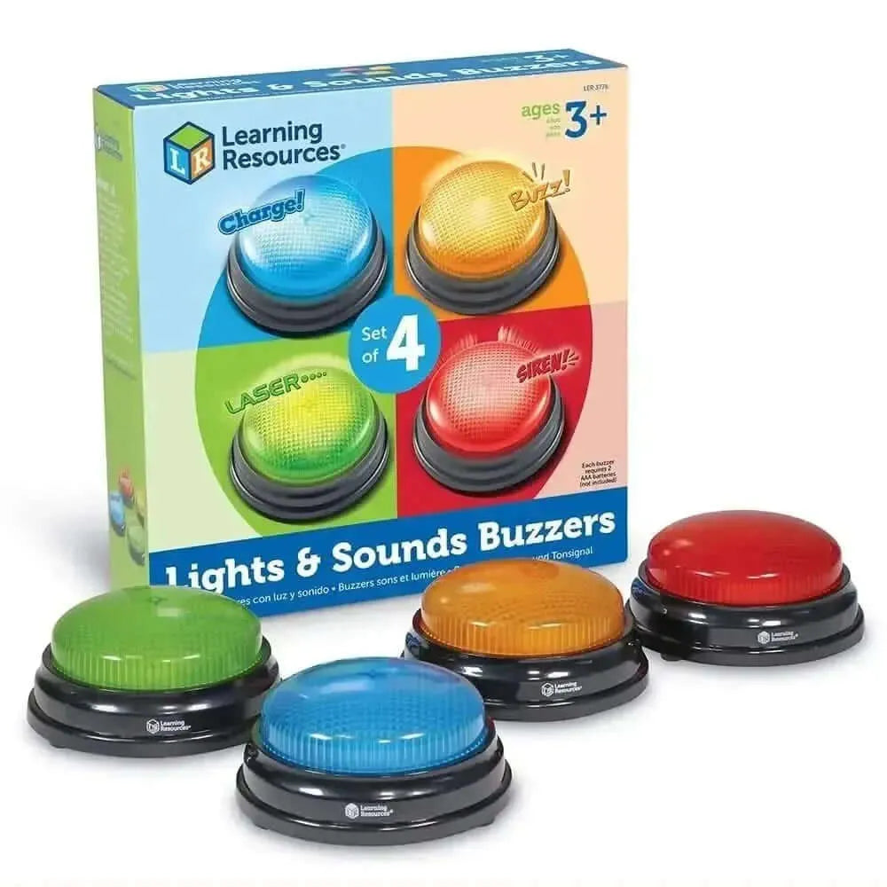 Learning Resources Lights & Sounds Answer Buzzers-Learning Resources Lights & Sounds Answer Buzzers