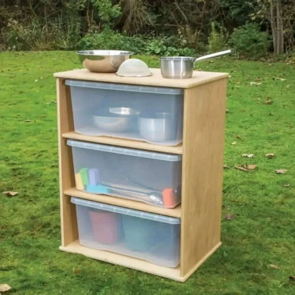 Leave Me Outdoors School Storage Cupboard with 3 trays-Leave Me Outdoors School Storage Cupboard with 3 trays