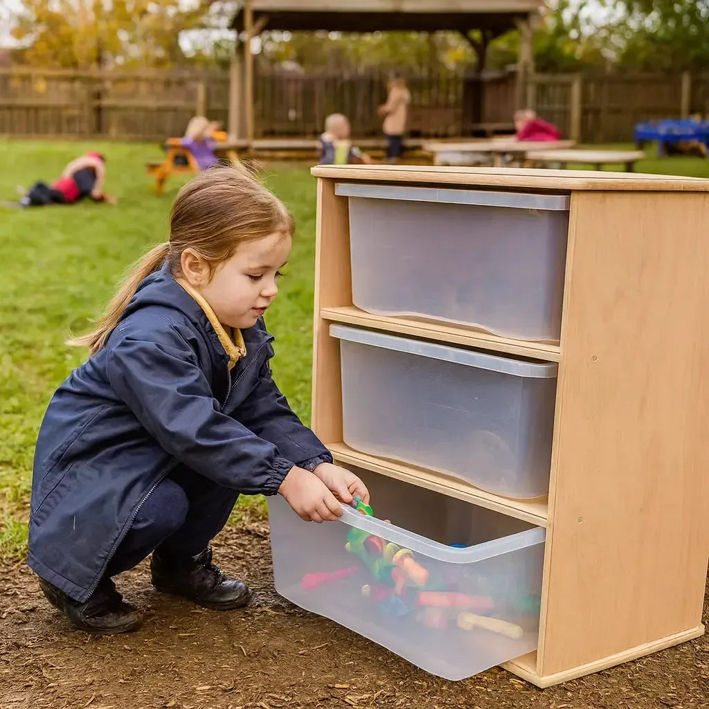 Leave Me Outdoors School Storage Cupboard with 3 trays-Leave Me Outdoors School Storage Cupboard with 3 trays