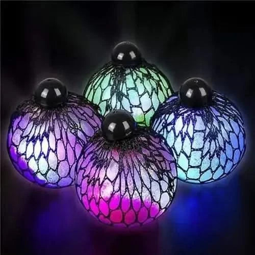 Light up Glitter Squishy Mesh Ball-Light up Glitter Squishy Mesh Ball