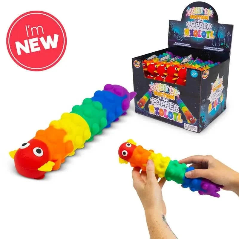 Light Up Push Popper Suction Caterpillar-Light Up Push Popper Suction Caterpillar