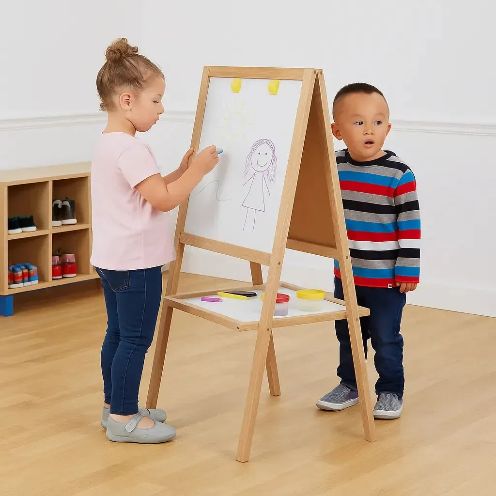 Little Acorns Height Adjustable Double Sided Easel-Little Acorns Height Adjustable Double Sided Easel