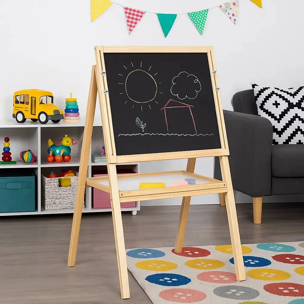 Little Acorns Height Adjustable Double Sided Easel-Little Acorns Height Adjustable Double Sided Easel