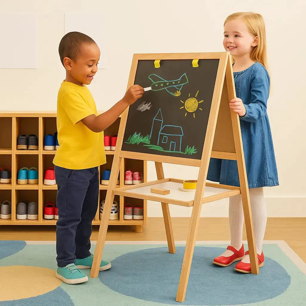 Little Acorns Height Adjustable Double Sided Easel-Little Acorns Height Adjustable Double Sided Easel