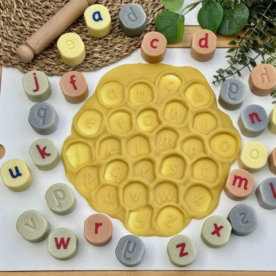 Lowercase Alphabet Stamping Stones-Lowercase Alphabet Stamping Stones