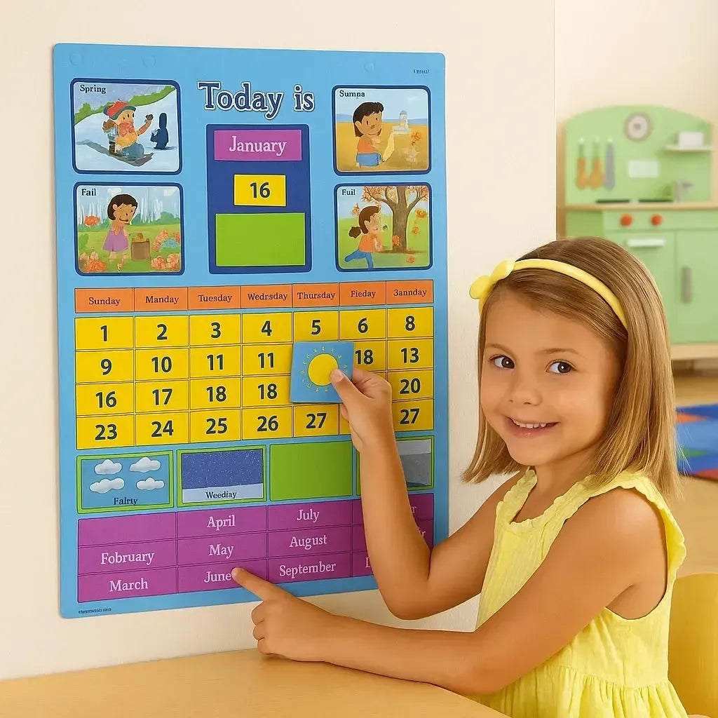Magnetic Display Learning Calendar-Magnetic Display Learning Calendar