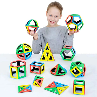 Magnetic Polydron Mathematics Set-Magnetic Polydron Mathematics Set
