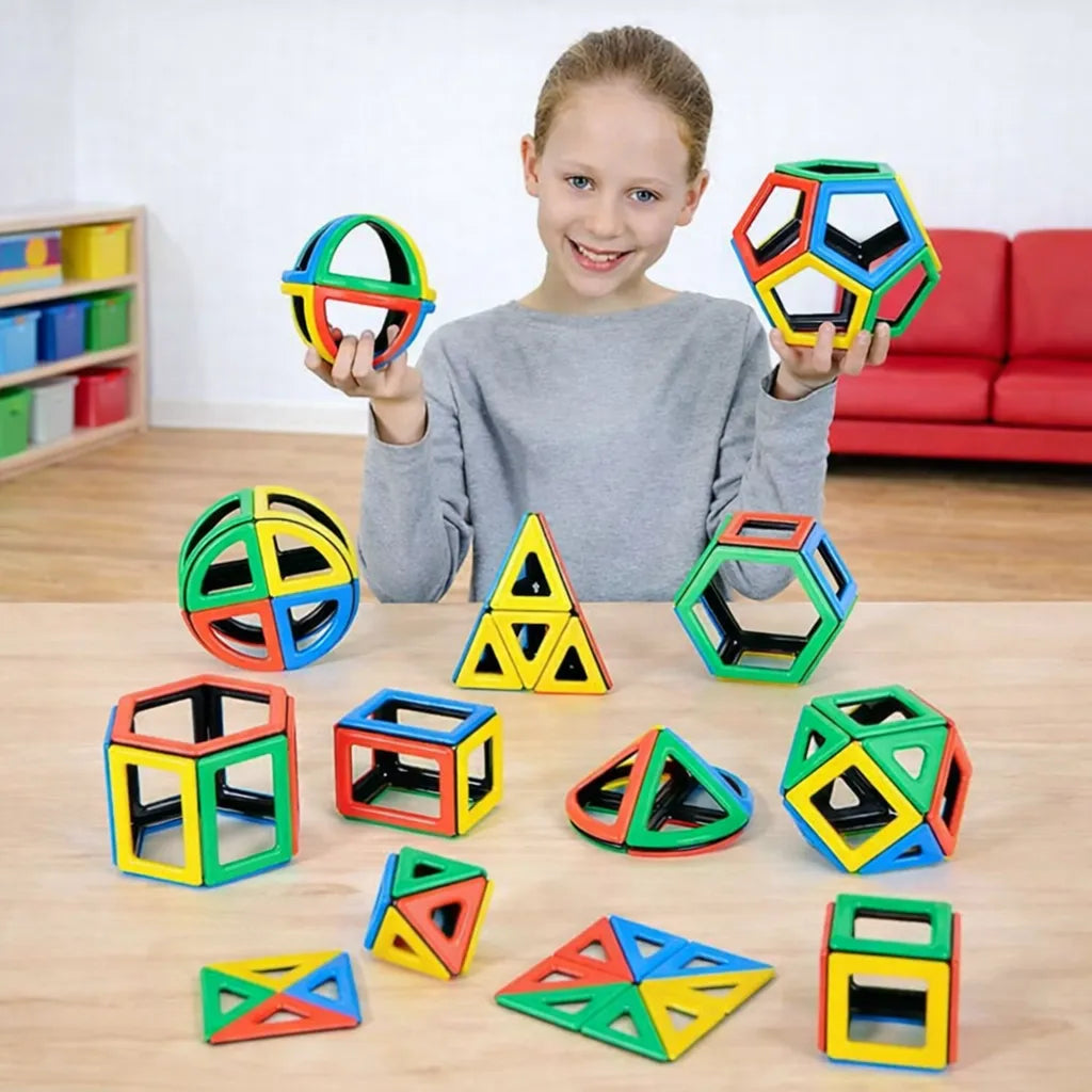 Magnetic Polydron Mathematics Set-Magnetic Polydron Mathematics Set