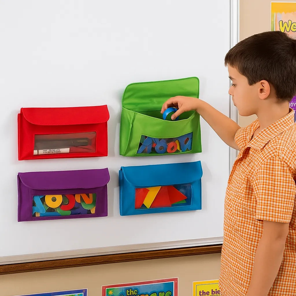 Magnetic Storage Pockets Pack of 4-Magnetic Storage Pockets Pack of 4