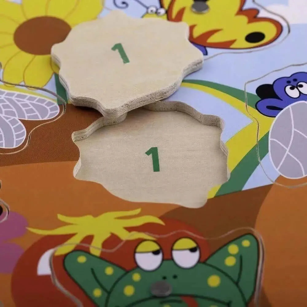 Magnetic Wooden Fun Bugs Puzzle-Magnetic Wooden Fun Bugs Puzzle
