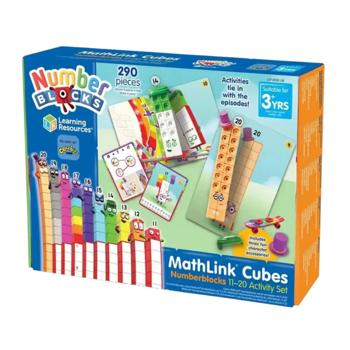 MathLink® Cubes Numberblocks 11-20 Activity Set-MathLink® Cubes Numberblocks 11-20 Activity Set