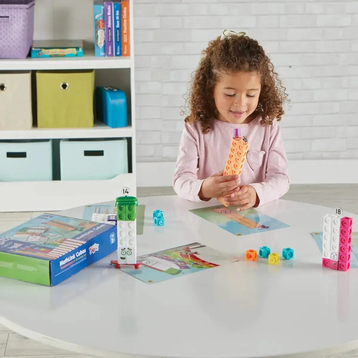 MathLink® Cubes Numberblocks 11-20 Activity Set-MathLink® Cubes Numberblocks 11-20 Activity Set