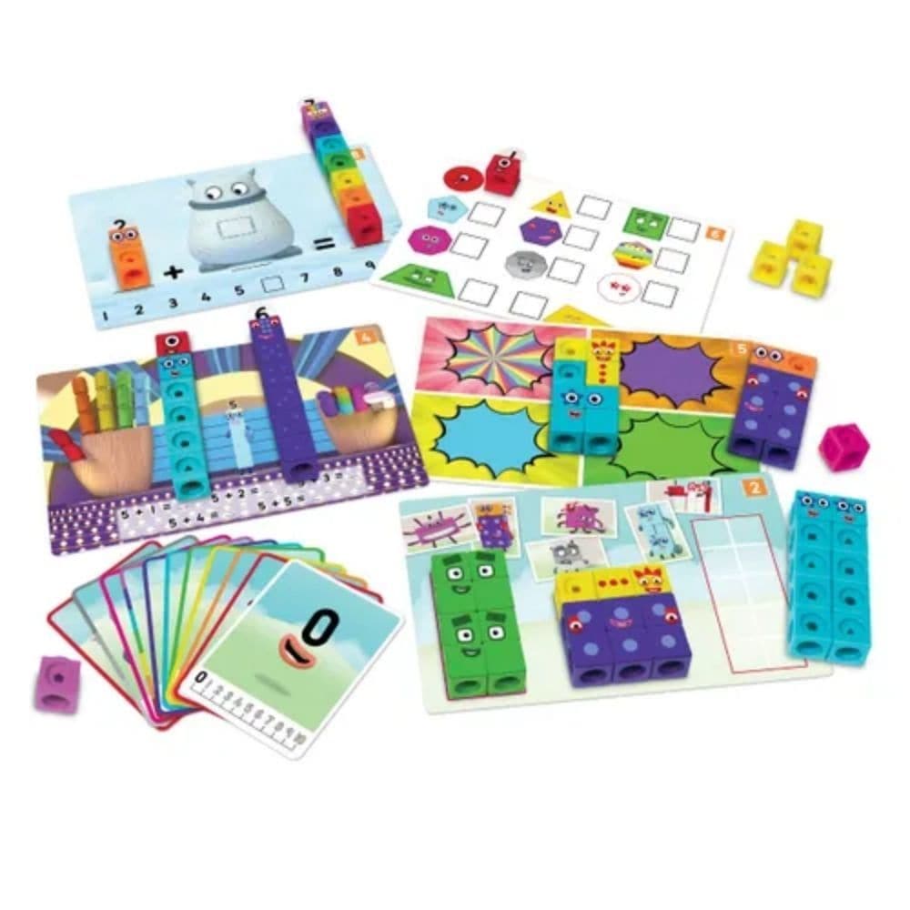 MathLink® Cubes Numberblocks 1-10 Activity Set, Meet the Numberblocks, stars of the award-winning CBeebies series! Now children can build their own Numberblocks characters using award-winning MathLink Cubes, follow 30 hands-on activities linked to the episodes, and play along as they watch episodes and learn. This special edition MathLink Cubes set brings Numberblocks learning to life as children see how numbers work and master key Early Learning maths skills through hands-on discovery and play. This set in
