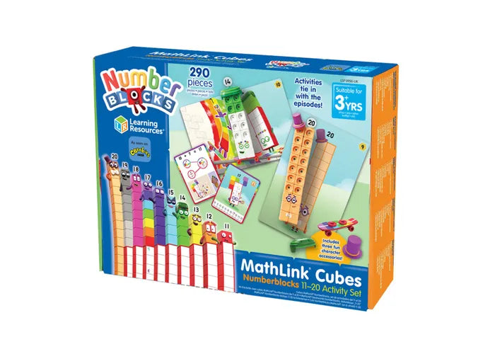 MathLink® Cubes Numberblocks 11-20 Activity Set-MathLink® Cubes Numberblocks 11-20 Activity Set