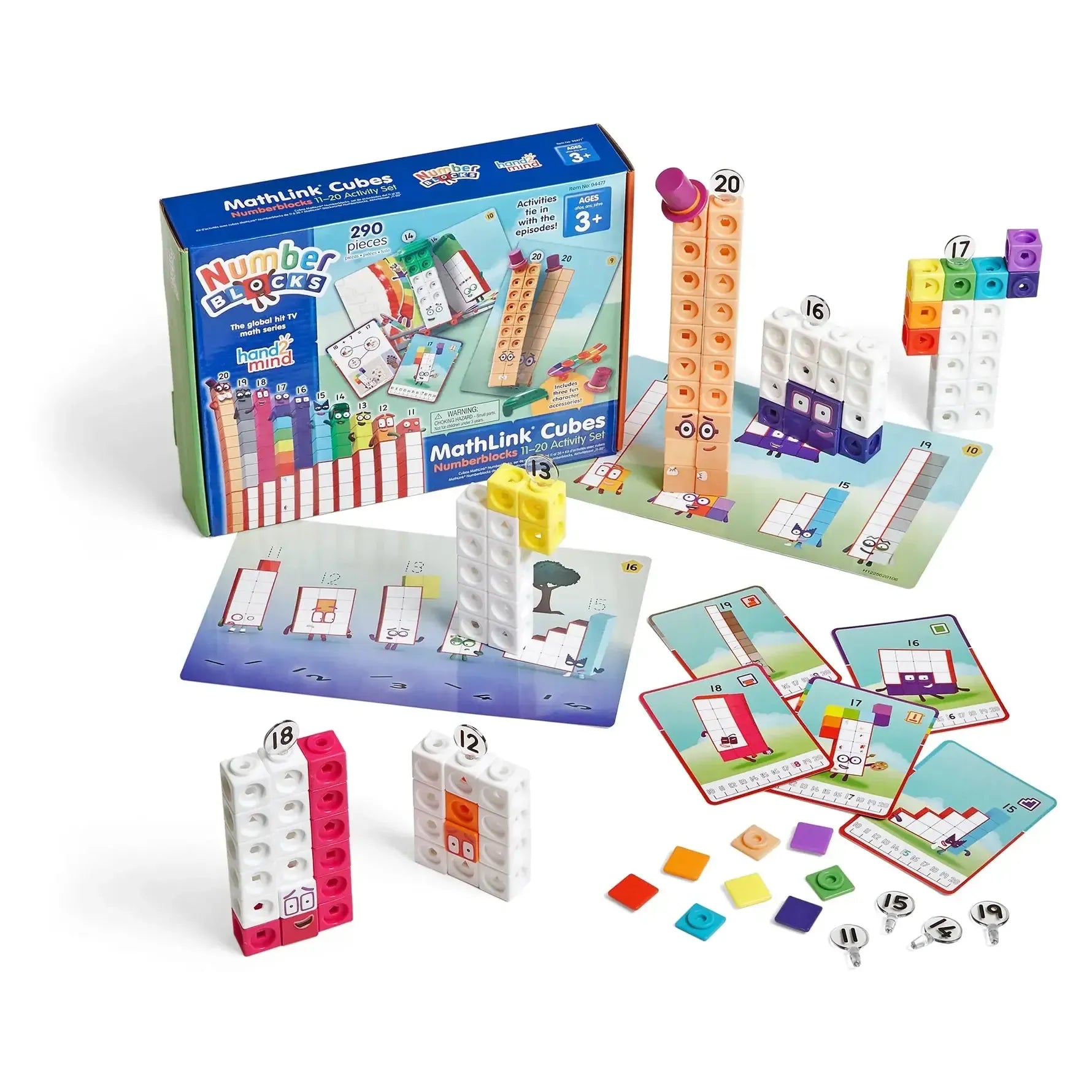 MathLink® Cubes Numberblocks 11-20 Activity Set-MathLink® Cubes Numberblocks 11-20 Activity Set