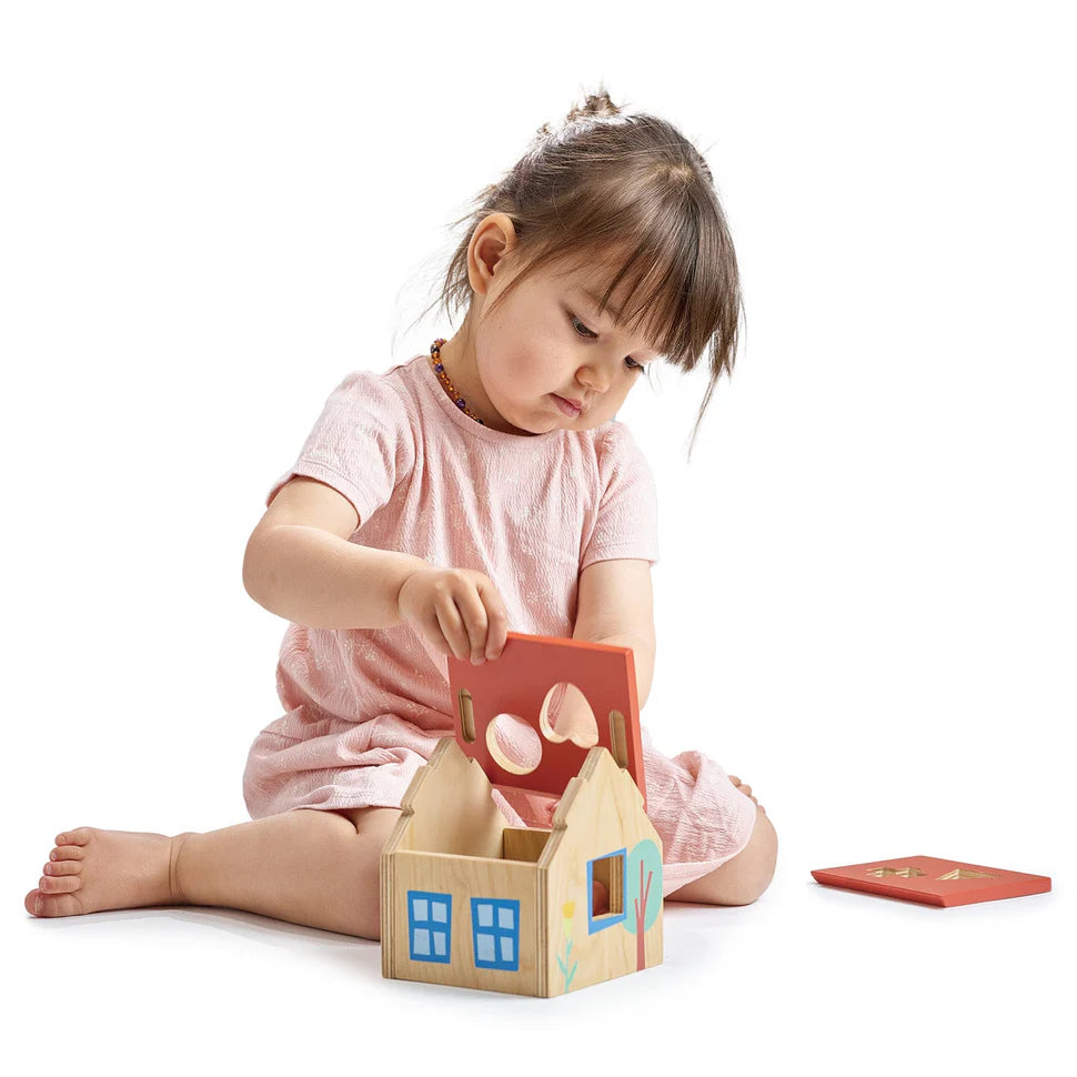 Mentari Wooden Shape Sorter House-Mentari Wooden Shape Sorter House