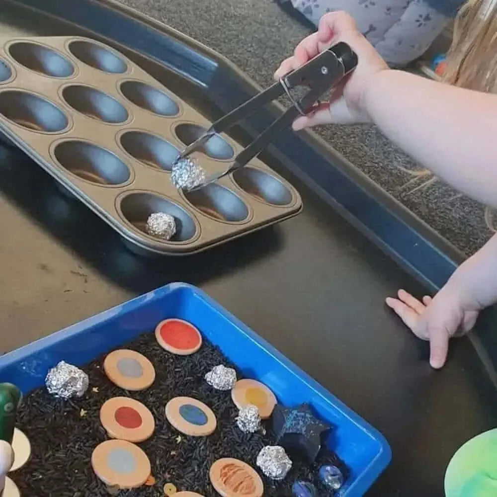 Metal Tweezer Tongs 8pk-Metal Tweezer Tongs 8pk