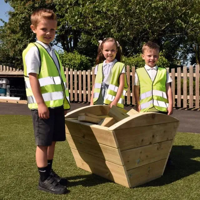 Mini Wooden Skip & Blocks-Mini Wooden Skip & Blocks