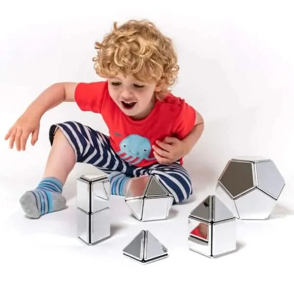 Mirrored Magnetic Polydron-Mirrored Magnetic Polydron