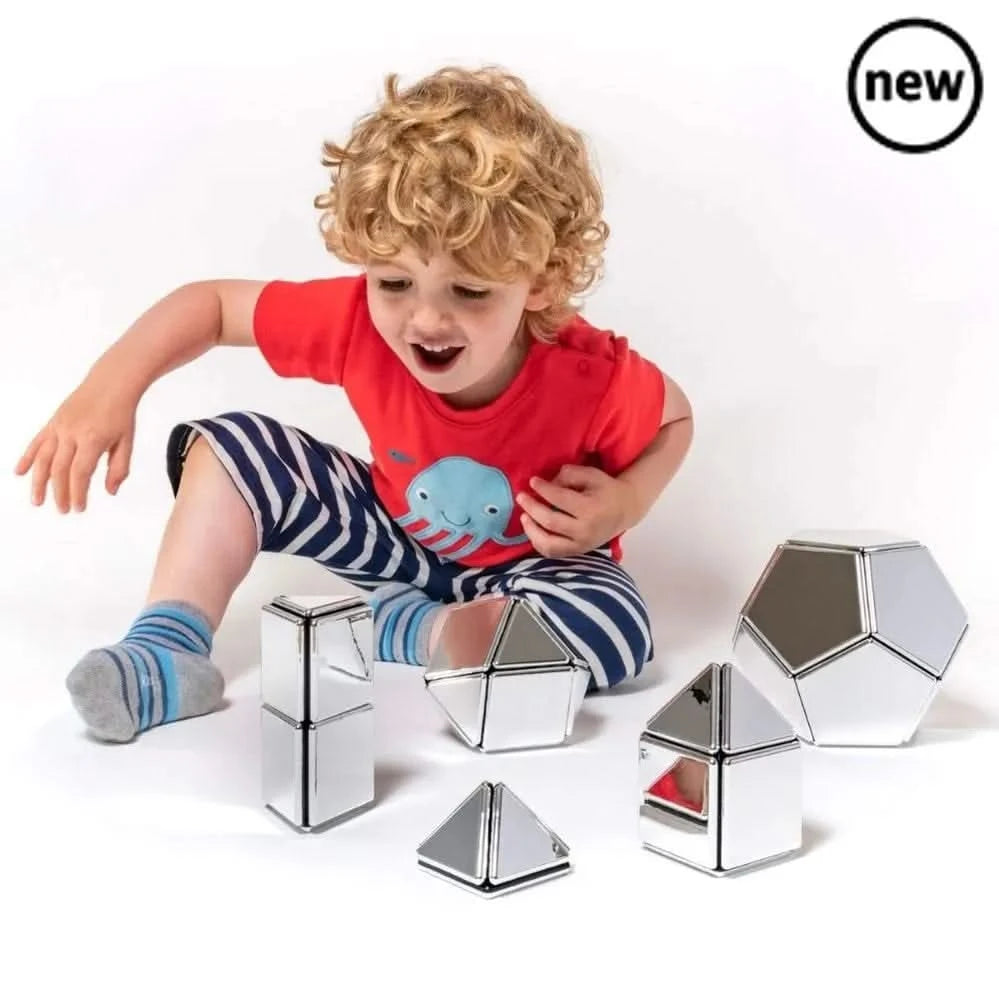 Mirrored Magnetic Polydron-Mirrored Magnetic Polydron