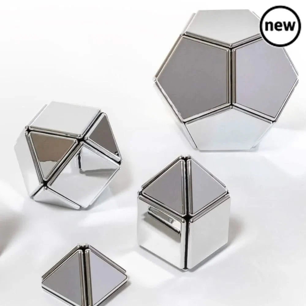 Mirrored Magnetic Polydron-Mirrored Magnetic Polydron