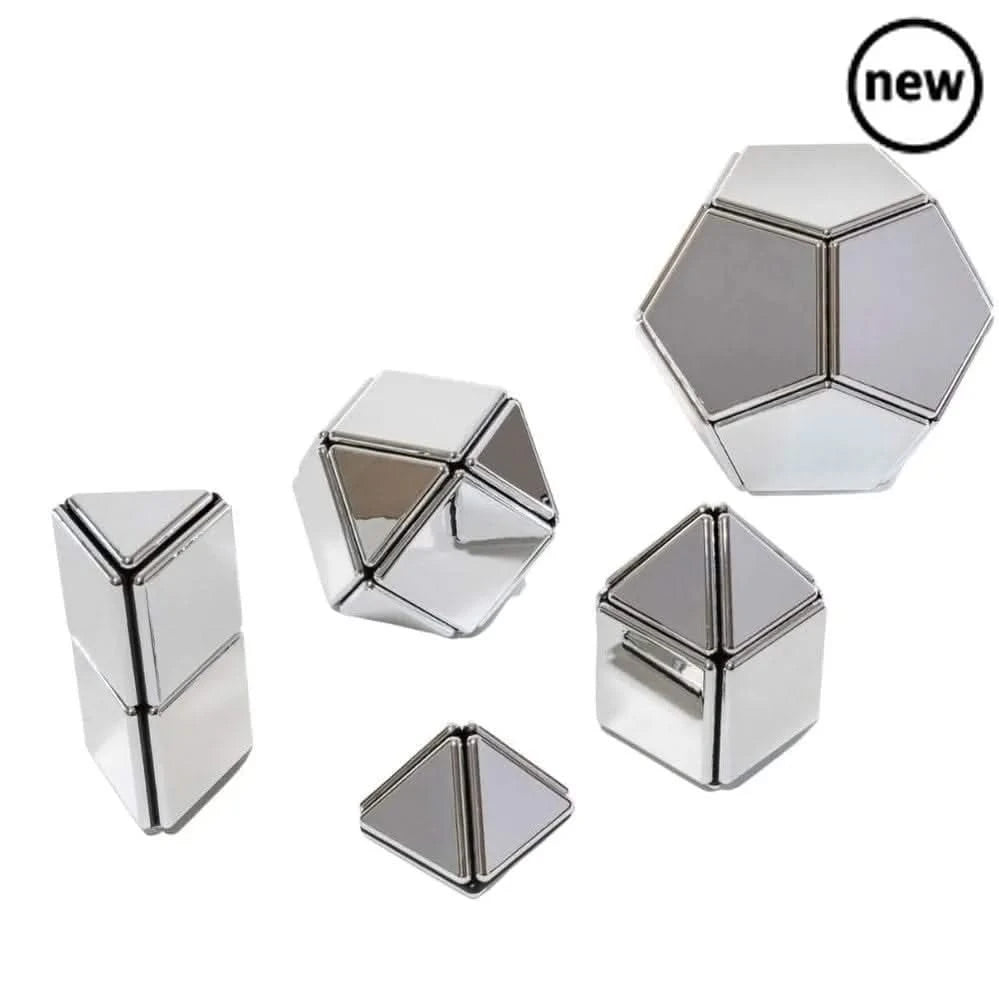 Mirrored Magnetic Polydron-Mirrored Magnetic Polydron