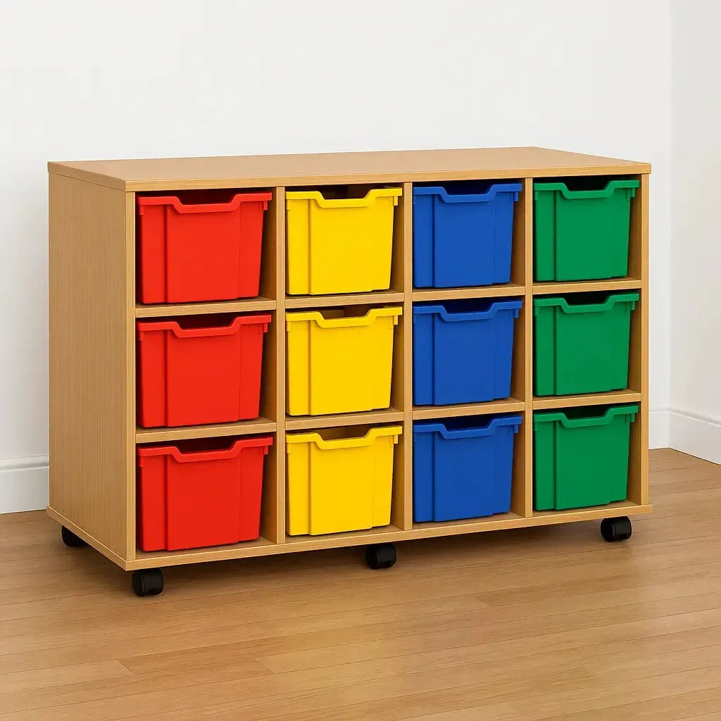 Monarch 12 Quad Tray Classroom Storage Unit-Monarch 12 Quad Tray Classroom Storage Unit