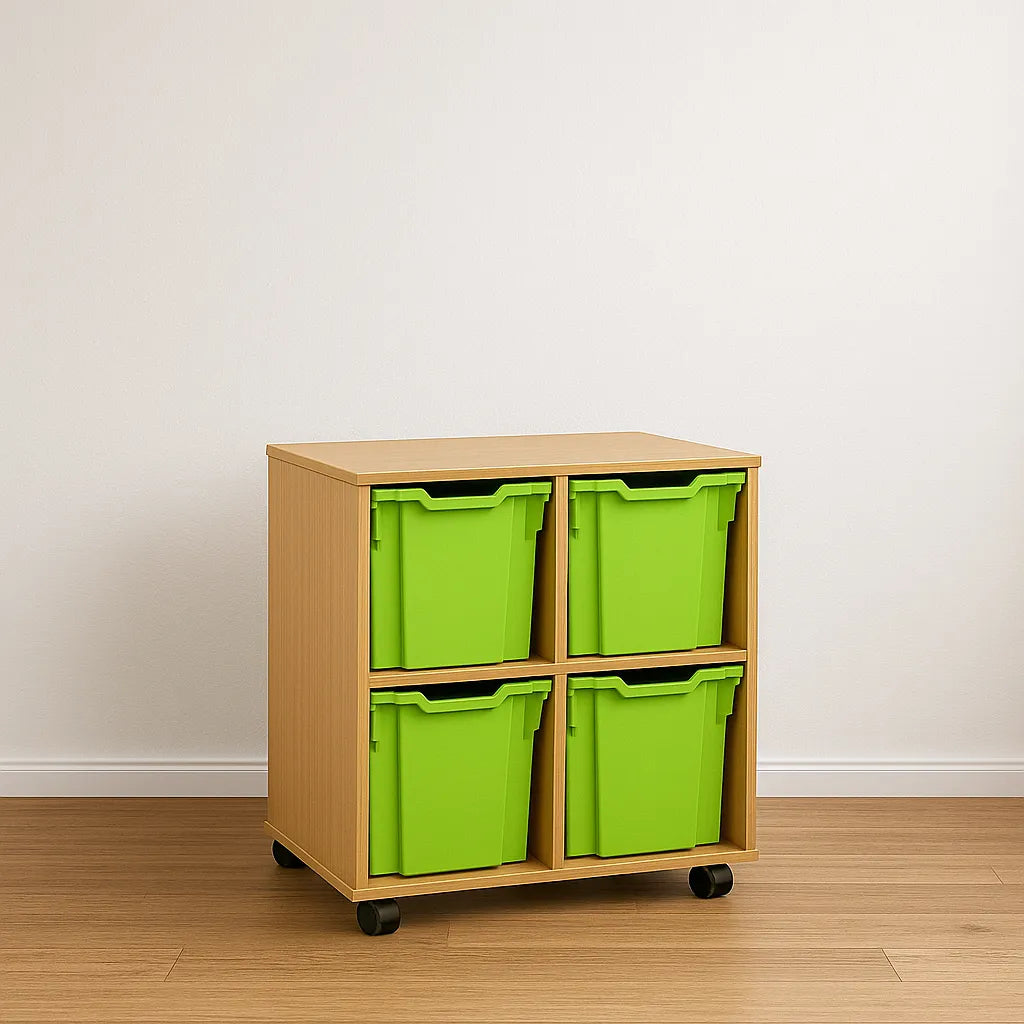 Monarch 4 Quad Tray Classroom Storage Unit-Monarch 4 Quad Tray Classroom Storage Unit