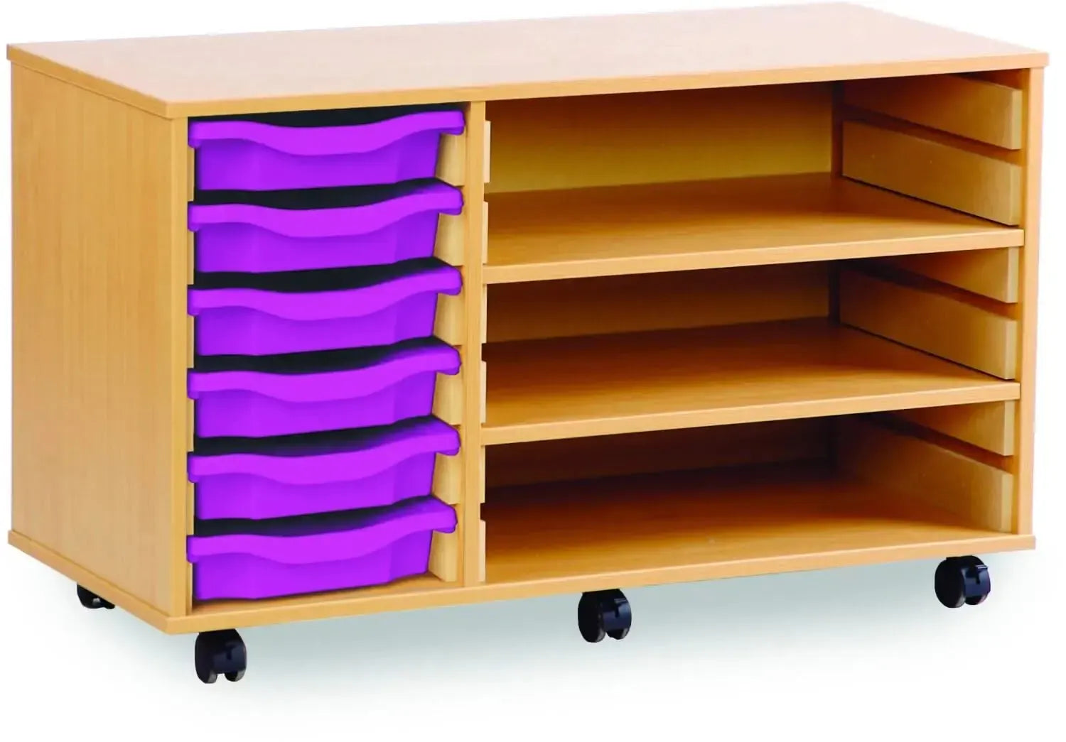 Monarch 6 Shallow Tray Unit with 2 Adjustable Shelves-Monarch 6 Shallow Tray Unit with 2 Adjustable Shelves